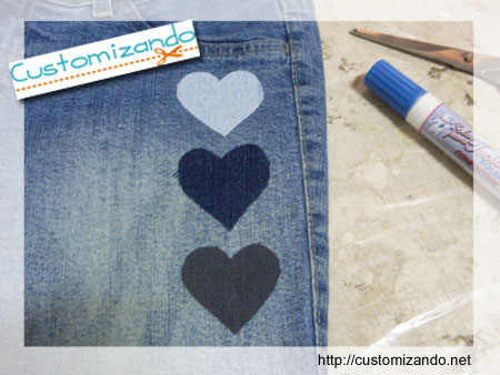 Customização de calça jeans sem costura