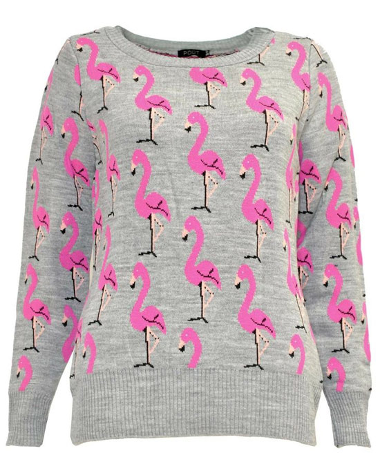 blusa de frio de flamingo