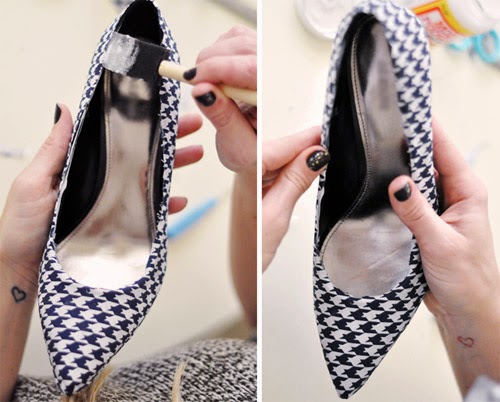 Customizando - como forrar sapato