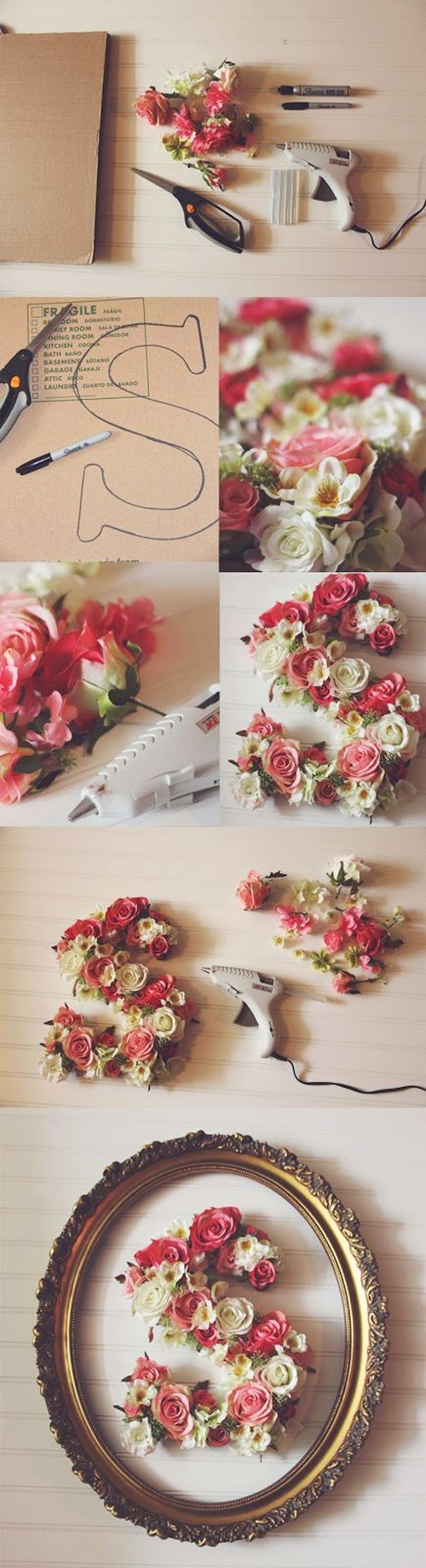 Customizando letra com flores