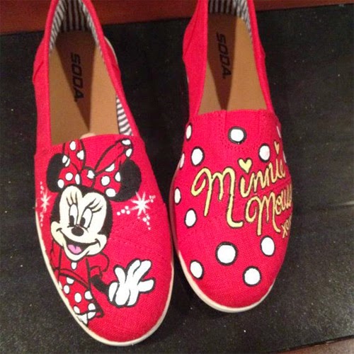 Inspiração: Minnie Mouse - sapatilha