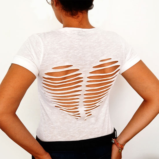 Inspiração: camisetas com recortes nas costas