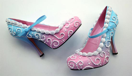Sapatos com design de doces